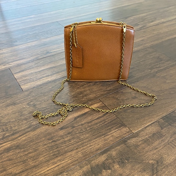 Coach Handbags - Vintage Coach British Tan Caviar Leather Bag